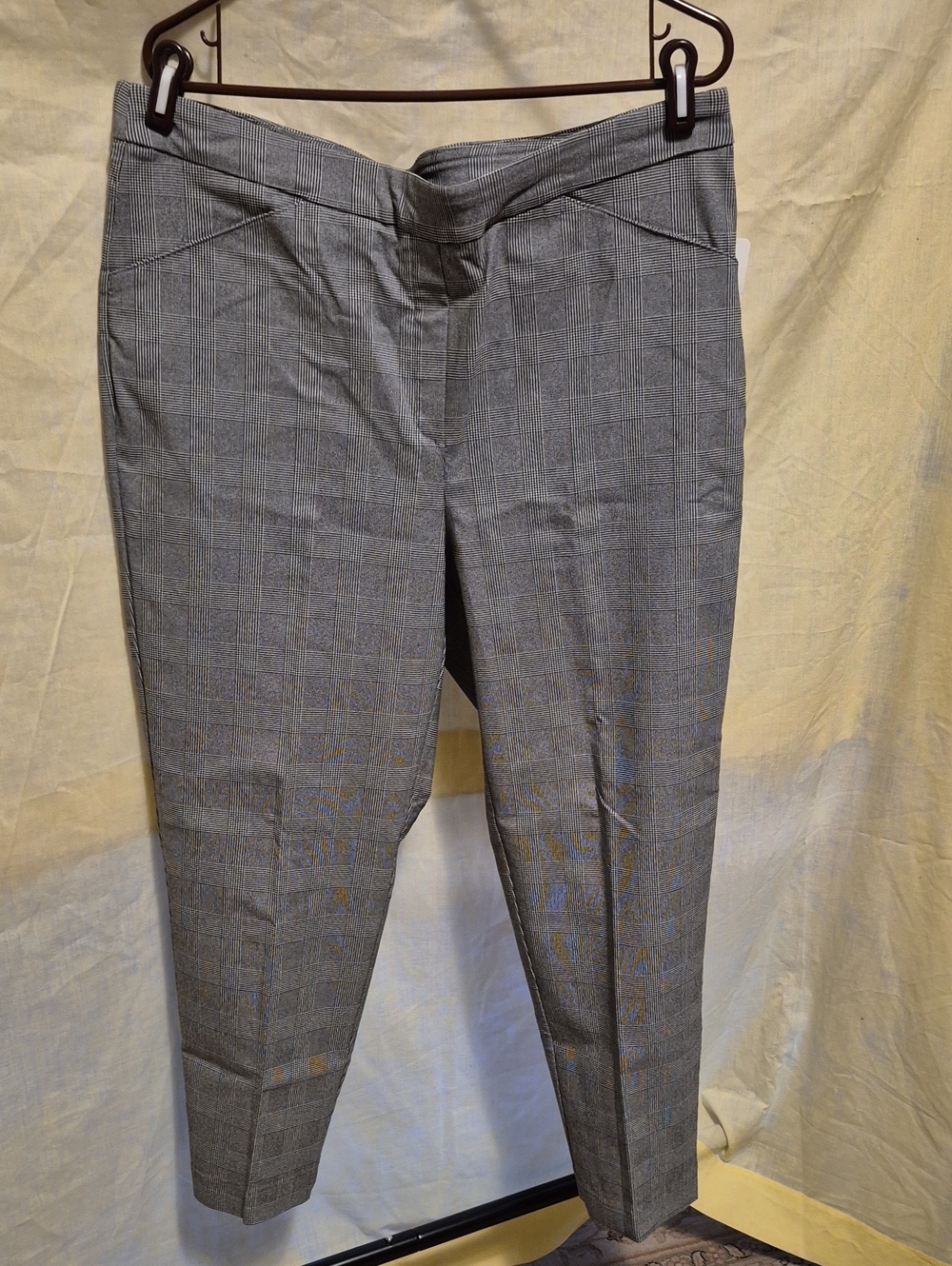 Zac & Rachel Gray Plaid Cropped Dress Pants Size 16W